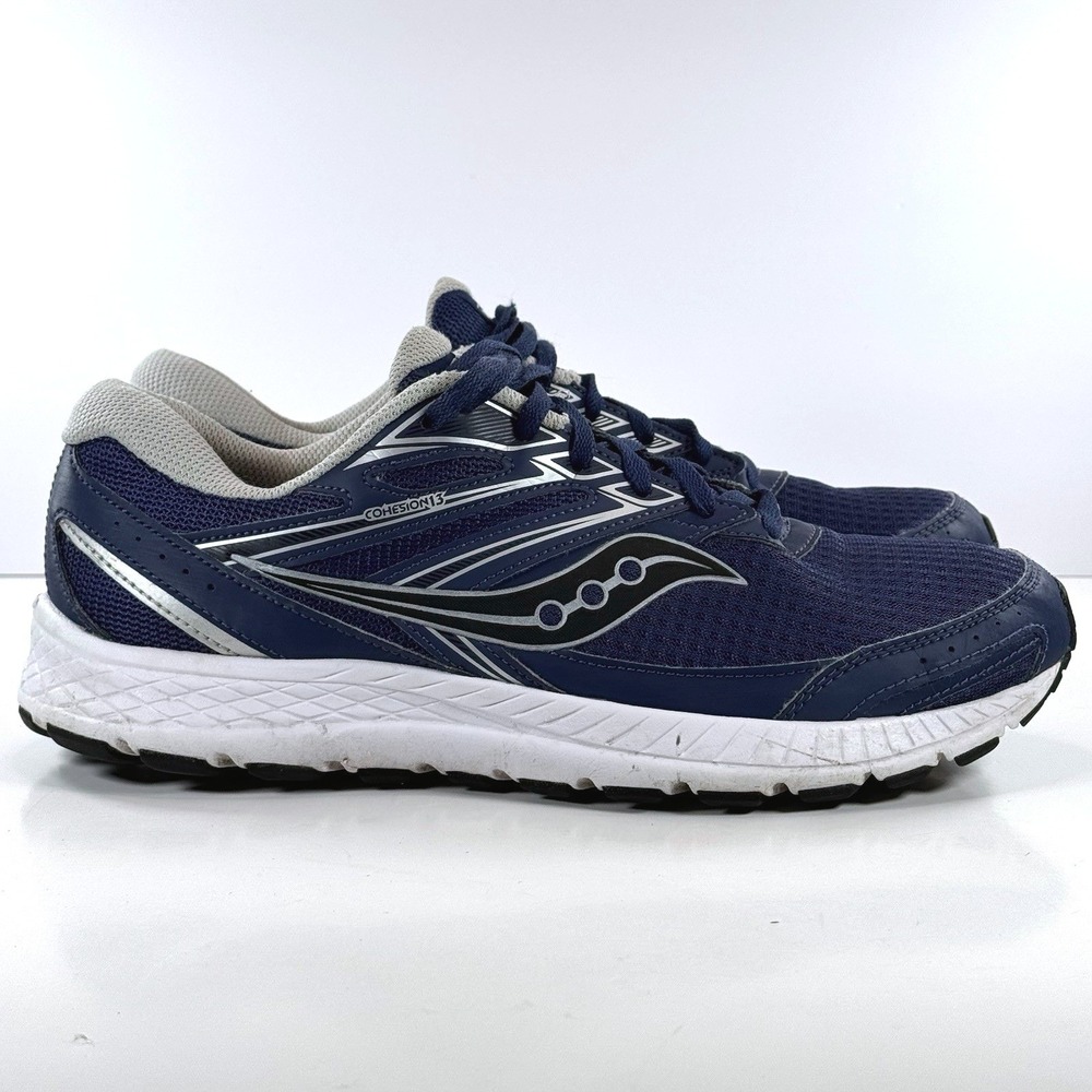 Saucony Cohesion 13 Men's Running Shoes Navy Blue Silver S20559-22 Size 12